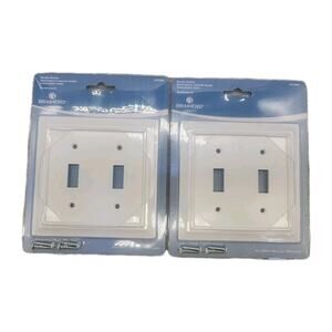Two Pack Brainerd Architectural 2-Gang Standard Size Pure White [34]